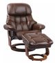 BenchMaster High Line Nicholas Chocolate Brown Chair and Ottoman Set-0