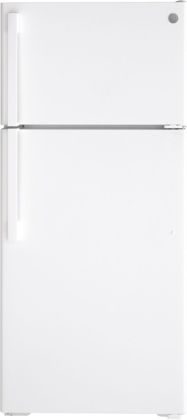 GE® 28 in. 16.6 Cu. Ft. White Top Freezer Refrigerator-0