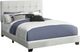 Monarch Specialties Inc. Light Grey Upholstered Queen Panel Bed-0