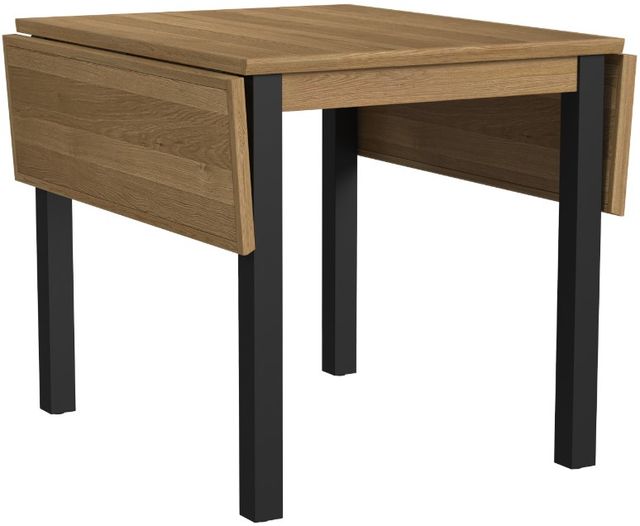 Intercon Newport Natural Oak Drop Leaf Dining Table with Black Base-3