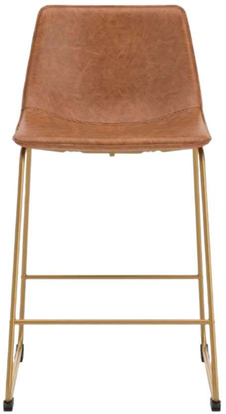 Signature Design by Ashley® Crandox Brown/Gold Upholstered Bar Stool-1