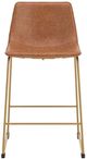 Signature Design by Ashley® Crandox Brown/Gold Upholstered Bar Stool-1