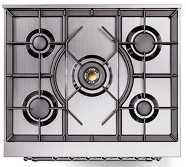 Ilve® Nostalgie II Series 30" Stainless Steel Pro Style Dual Fuel Range-3