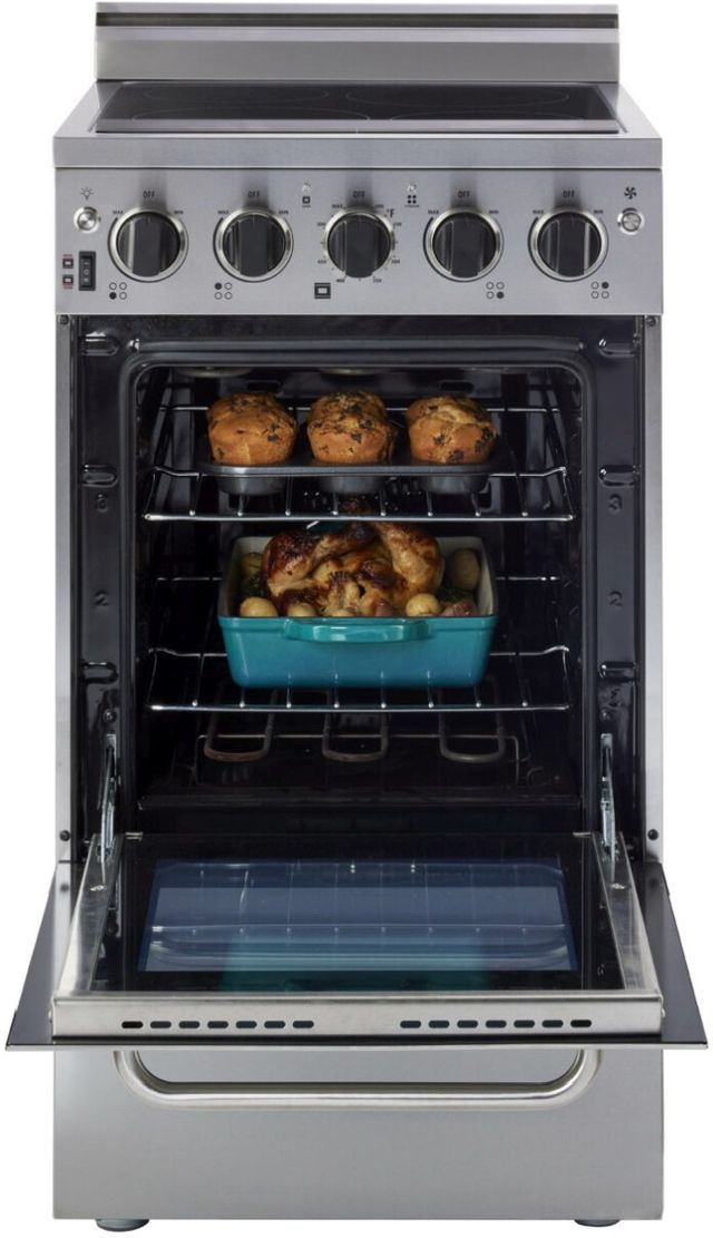 Unique® Appliances Prestige 20" Stainless Steel Freestanding Electric Range-2
