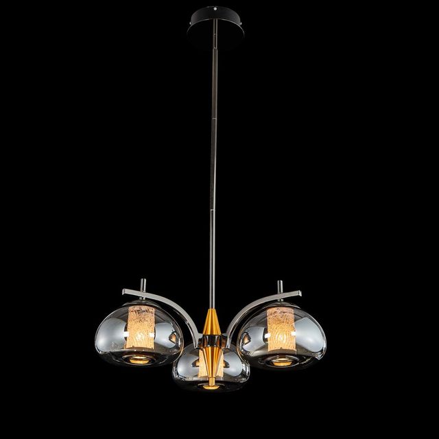 Michael Amini® Ember Black/Gold 3-Light LED Chandelier-4
