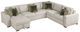 Homelegance® Isla 4-Piece Sand Modular Sectional with Reversible Chaise-0