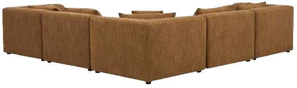 Moe's Home Collection Lowtide Classic 5-Piece Amber Glow L-Shaped Modular Sectional-3