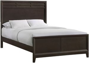 Elements International Beaumont Merlot Queen Panel Bed