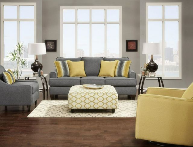 Fusion Furniture Maxwell Gray Sofa Sleeper-1