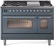 Ilve® Nostalgie II Series 48" Blue Grey Pro Style Dual Fuel Range-0