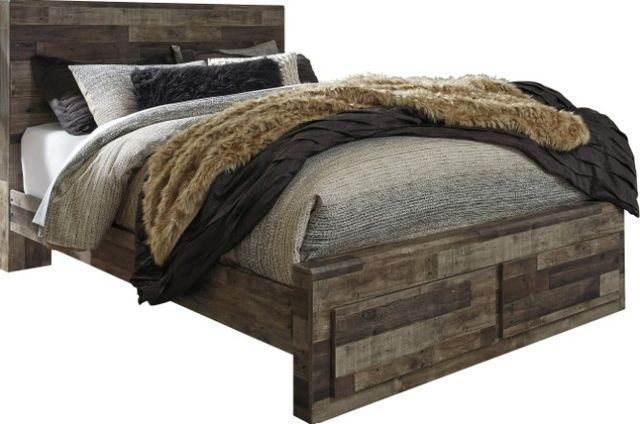 Benchcraft® Derekson 4-Piece Multi Gray King Storage Panel Bed Set-1