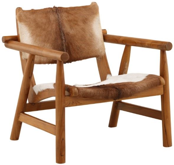 Dovetail Furniture Dunbar Brown/White Occasional Chair-0