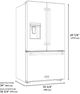 ZLINE Autograph Edition 36 in. 28.9 Cu. Ft. Stainless Steel Freestanding French Door Refrigerator-2