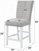 ACME Furniture Elizaveta 2-Piece Gray/White Counter Height Chair Set-2
