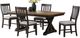 Elements International Montrose 5-Piece Brown Dining Set with Espresso Base-0