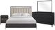 Bernards Elure 4-Piece Peppercorn Queen Bedroom Set-0