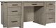 Aspenhome® Platinum Gray Linen 66" Executive Desk-0