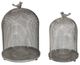 A & B Home Ophira Sparrow 2-Piece Antique Gray Mesh Candle Holder Set-0