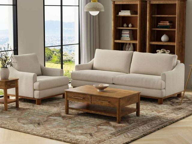International Furniture Direct Olimpia Ivory Sofa-1