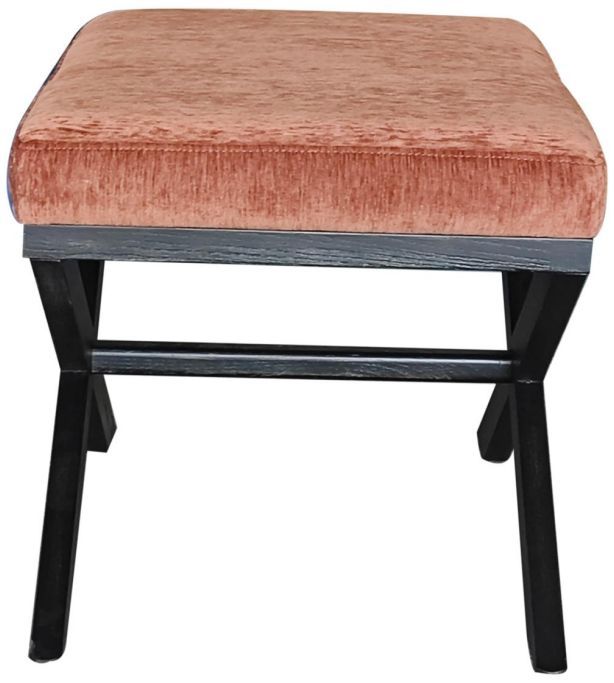 Nest Home Collections Nova Black Wash/Rust Ottoman -3