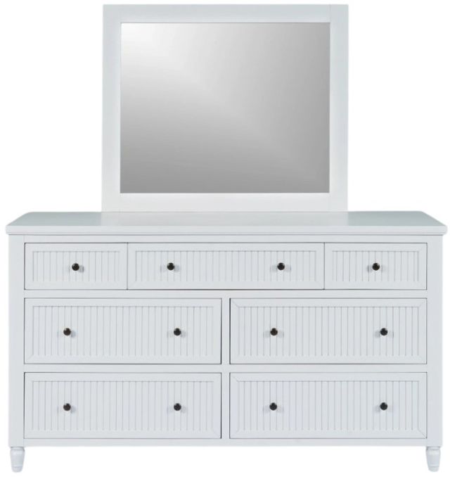 Jofran Inc. Westport White Dresser and Mirror-1