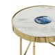 Bassett Mirror Delilah Polished Gold/White Accent Table-2