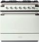 AGA™ Elise 36" White Pro Style Dual Fuel Range-0