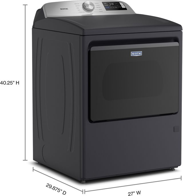 Maytag® 7.4 Cu. Ft. Midnight Steel Smart Front Load Electric Dryer with Extra Power-2