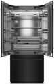 ZLINE 36 in. 19.6 Cu. Ft. Black Stainless Steel Built In Bottom Freezer Refrigerator-2