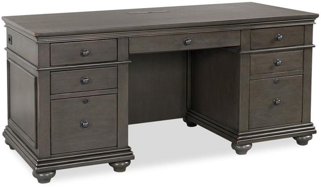 Aspenhome® Oxford Peppercorn 66" Executive Desk-0