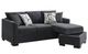 Coaster® Storey Dark Gray Upholstered Sectional Chaise Sofa-1