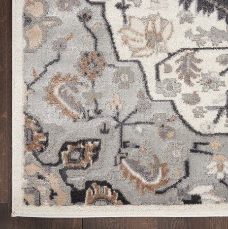 Nourison Home™ Elation Ivory Gray 5'x7' Style 1 Area Rug-3