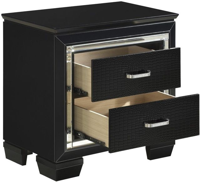 Homelegance® Allura Black Nightstand with LED-3