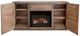 International Furniture Direct Mezquite Brown Fireplace TV Stand-3