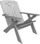 Unwasted® Long Pause Gray Plastic Outdoor Accent Chair-0
