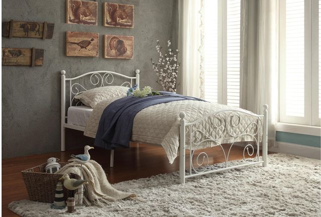 Mazin Furniture Pallina Twin Metal Platform Bed-0