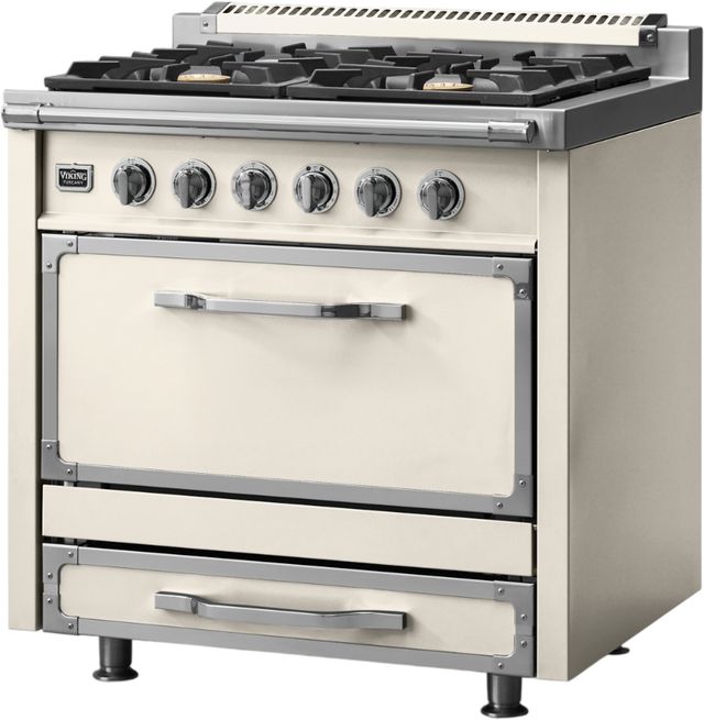 Viking® Tuscany 36" Pure White Pro Style Dual Fuel Range-2