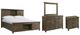 Elements International Scott 4-Piece Walnut Queen Platform Bedroom Set-0