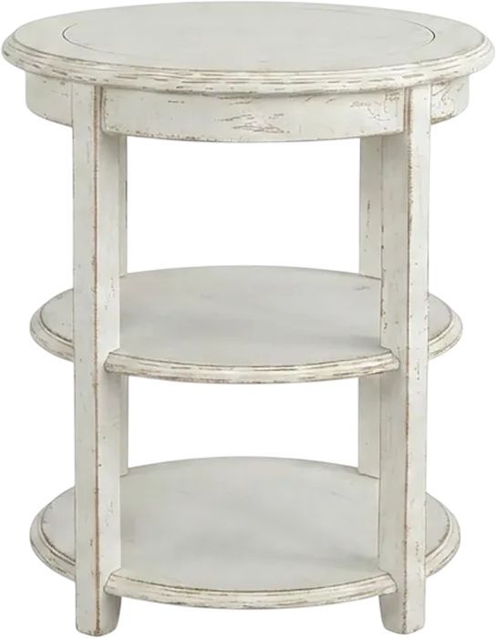 Sunny Designs™ Marina White Sand Round Side Table-3