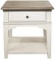 Riverside Furniture Myra Natural Leg Side Table with Paperwhite Base-2