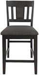 Jofran Inc. American Rustics Black/Brown Upholstered Slatback Counter Stool-2