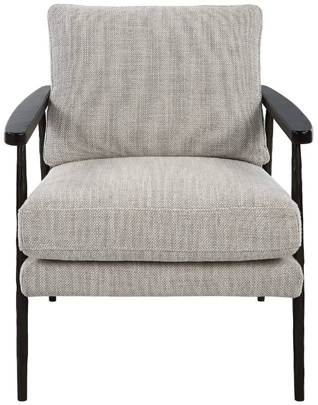Uttermost® Sebastian Dark Bronze/Ivory Accent Chair-3