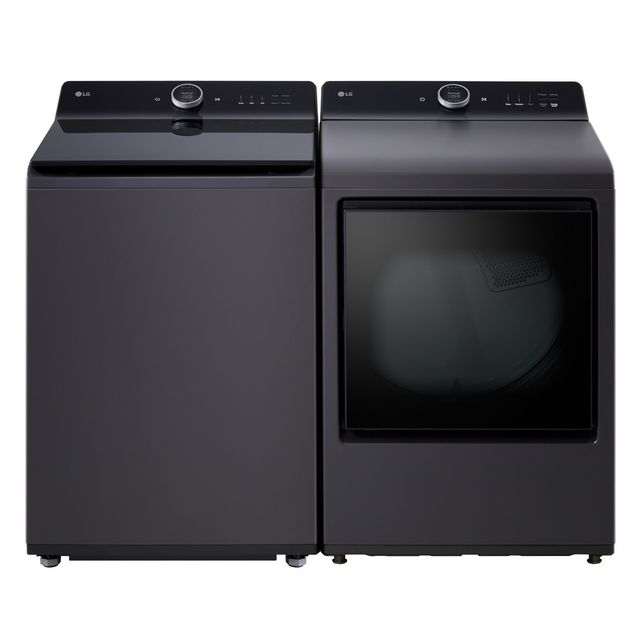 LG Top Load Laundry Pair with 5.5 cu. ft. Smart Washer with ezDispense Automatic Dispenser and Built-In Water Faucet and 7.3 cu. ft. TurboSteam Electric Dryer PLUS a FREE $100 Furniture Gift Card!