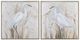 Crestview Collection Beachin' Egrets 2-Piece Hand Finished Wall Art Set-0