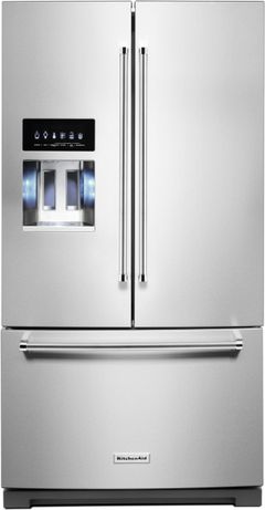 KitchenAid® 36 in. 27.0 Cu. Ft. Stainless Steel with PrintShield™ Finish French Door Refrigerator