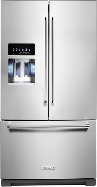 KitchenAid® 36 in. 27.0 Cu. Ft. Stainless Steel with PrintShield™ Finish French Door Refrigerator