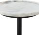 Four Hands Viola Polished White Accent Table with Dark Kettle Black Base-2