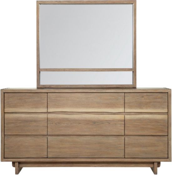 Coaster® Stillwater Weathered Oak Dresser and Mirror Set-3