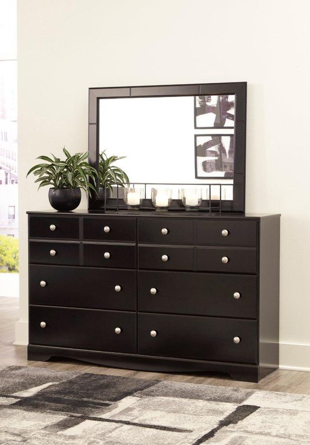 Signature Design by Ashley® Mirlotown Almost Black Dresser and Mirror-3