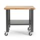 Gladiator® Wooden Top and Hammered Granite 3' Wide Mobile Workstation-0